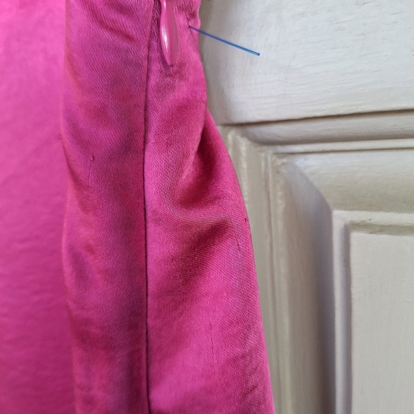 Forever 21 Junior Maxi Skirt Fuchsia SzM Side Zip Deep Slit Runs Small - Picture 4 of 8